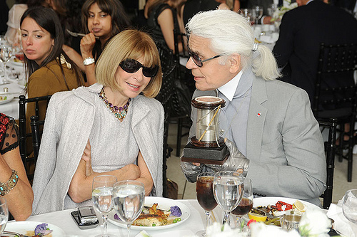 Karl Lagerfeld and Anna Wintour
