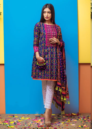 Satrangi Lawn - Unstitched Two Piece