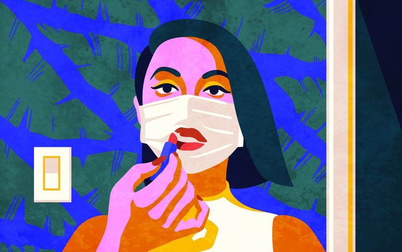 makeup & face mask covid beauty tips