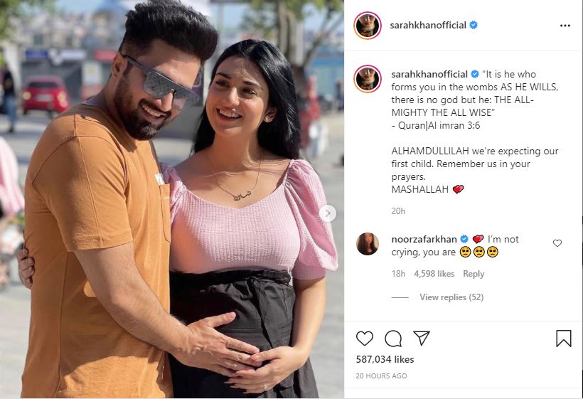 Falak Shabir and Sarah Khan