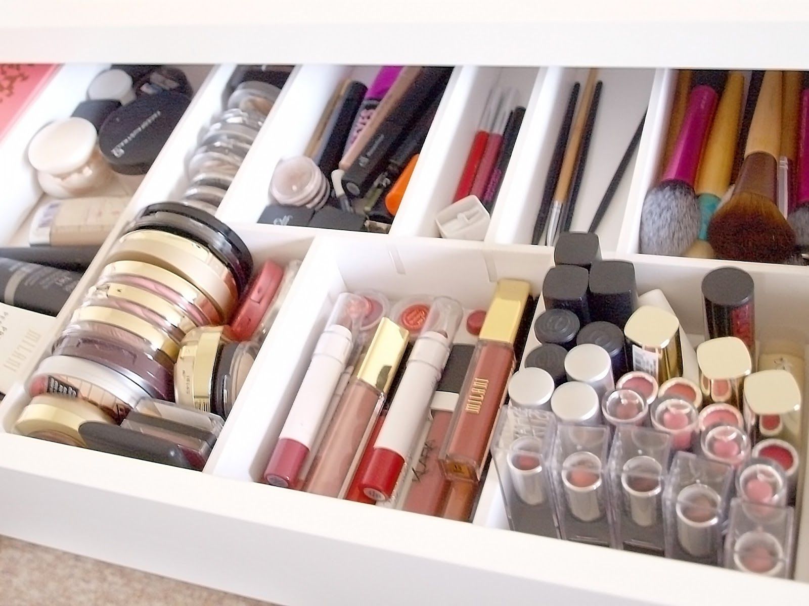 DIY makeup organizers
